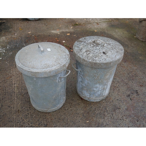 8 - 2 GALVANISED BINS