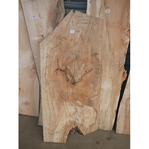 135 - SLAB OF SPALTED BEECH