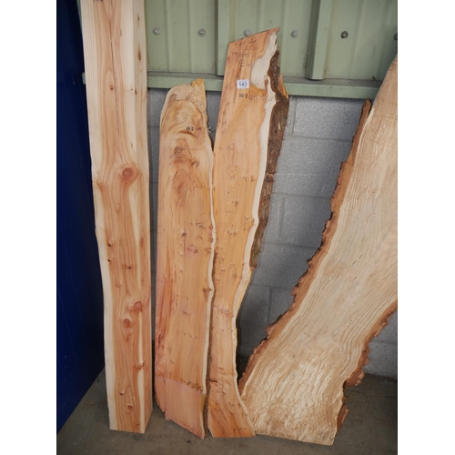 143 - 2 PIECES OF YEW WOOD