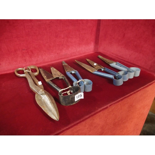 189 - LOT OF HAND SHEARS