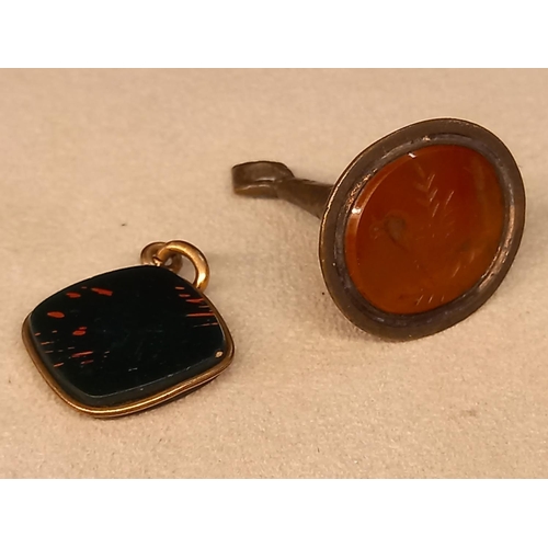 276 - VICTORIAN SEAL PENDANT & ANOTHER