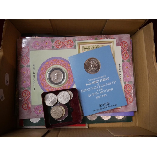 305 - BOX OF MIXED COINS