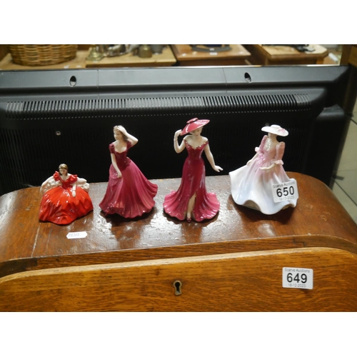 650 - 4 COALPORT FIGURES