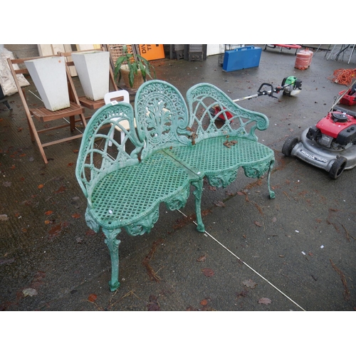 66 - CAST ALUMINIUM GARDEN SEAT