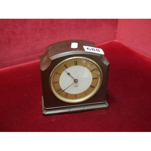 688 - SMALL BAKELITE CLOCK