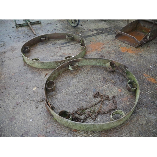 7 - 2 STEEL SPADE LUG TRANSPORT WHEELS