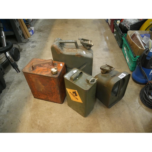 175 - OLD PETROL CANS ETC
