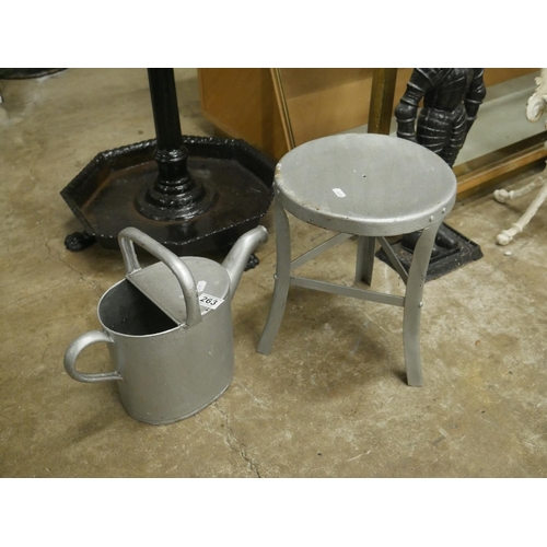 263 - MILKING STOOL & OLD WATERING CAN