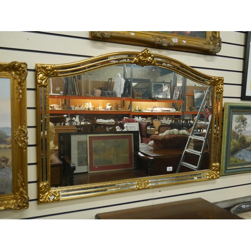 304 - GILT OVERMANTLE MIRROR