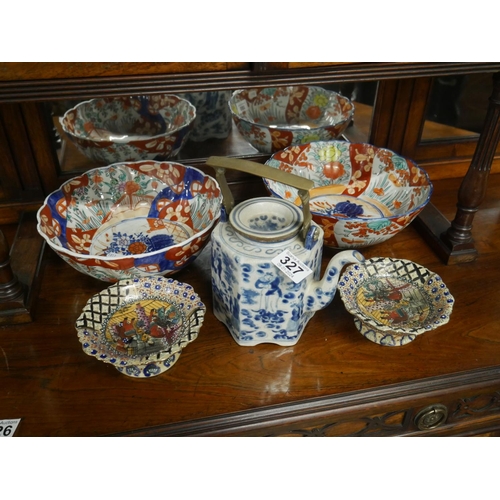 327 - IMARI BOWLS & ORIENTAL CERAMICS