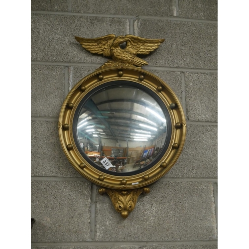 337 - EAGLE GILT CONVEX MIRROR