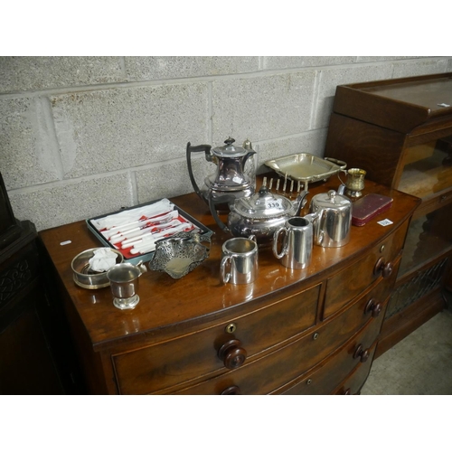 339 - LOT OF SILVER PLATE ETC