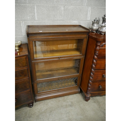 341 - OAK SECTIONAL BOOKCASE