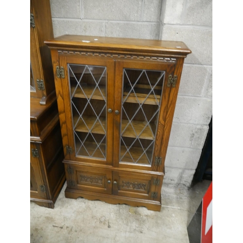 362 - OAK DISPLAY CABINET