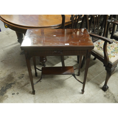 370 - EDWARDIAN TURNOVER LEAF CARD TABLE