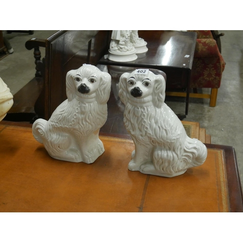 402 - PAIR OF STAFFORDSHIRE DOGS