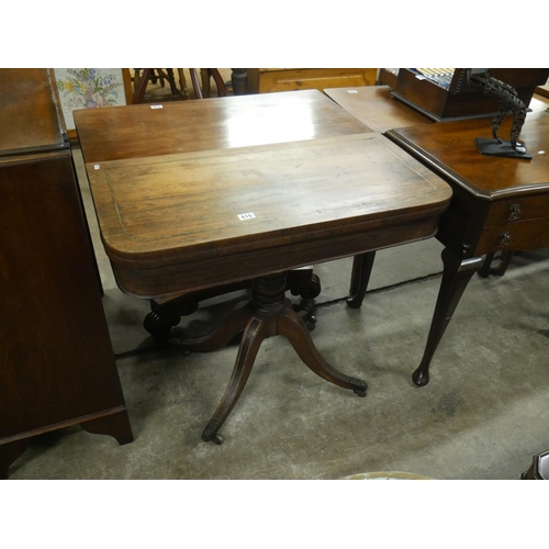 415 - INLAID TURNOVER LEAF CARD TABLE