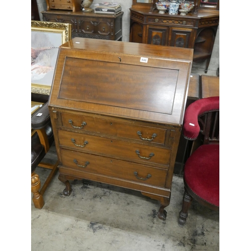 446 - 1920s BUREAU IN MAHOGANY