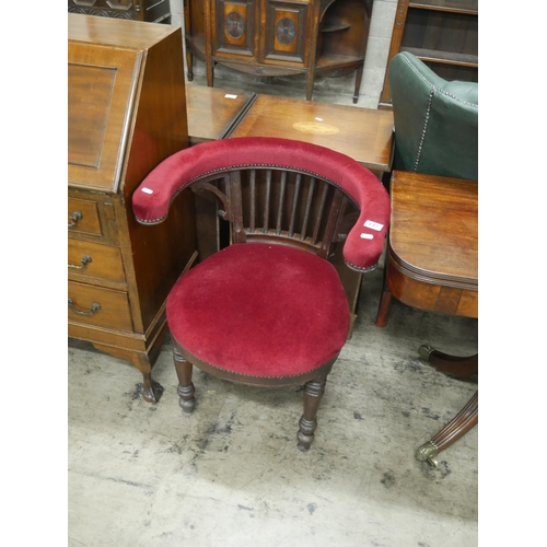 447 - UPHOLSTERED TUB CHAIR