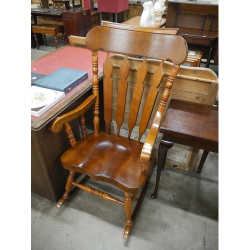 476 - OAK ROCKING CHAIR