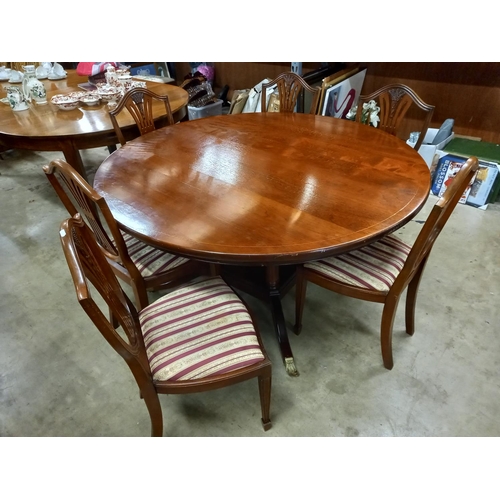 506 - MAHOGANY TABLE & 6 CHAIRS