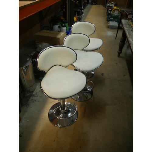 517 - 3 CHROME STOOLS