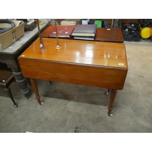 526 - VICTORIAN PEMBROKE TABLE WITH END DRAWER