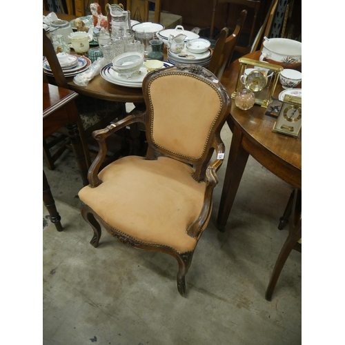 534 - ANTIQUE FRENCH STYLE ARMCHAIR