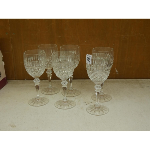 649 - 6 GALWAY WINE GLASSES