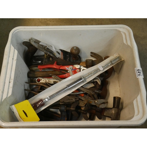 249 - BOX OF TOOLS