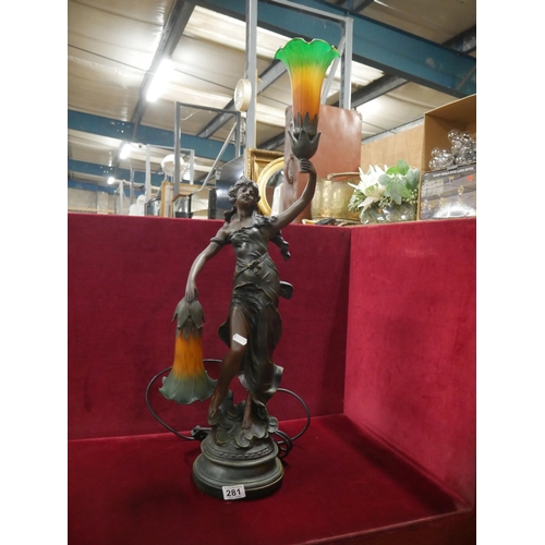 281 - DECORATIVE FIGURINE LAMP