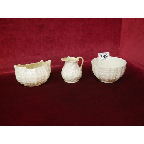 299 - 3 PIECES OF BELLEEK