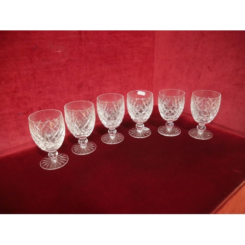 301 - 6 WATERFORD WINE GLASSES