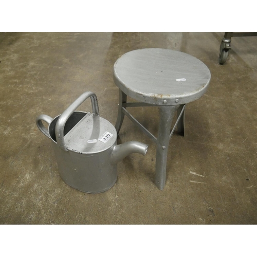 336 - SMALL WATERING CAN & MILKING STOOL