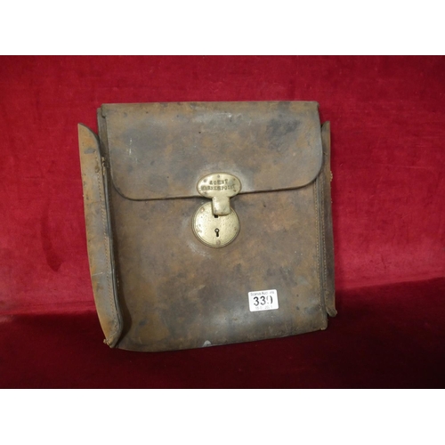 339 - OLD RAILWAY AGENTS SATCHEL - WARRENPOINT