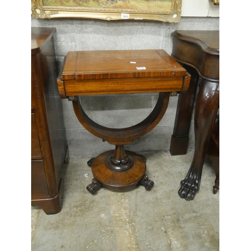 370 - BRASS INLAID ROSEWOOD WILLIAM IV SIDE TABLE