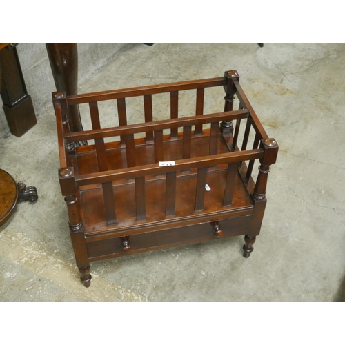 374 - VICTORIAN MAHOGANY CANTERBURY