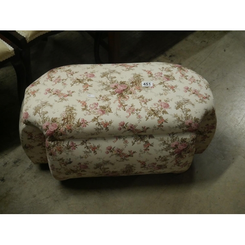 451 - SMALL SHAPED OTTOMAN