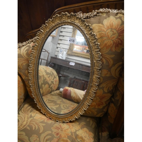 458 - GILT DECORATIVE MIRROR