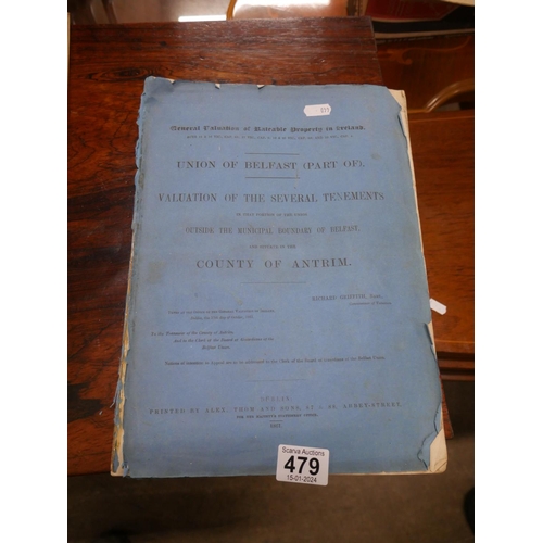 479 - BLUE GRIFFITH VALUATION BOOK