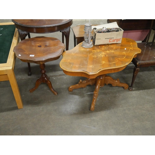 484 - 2 INLAID OCCASIONAL TABLES