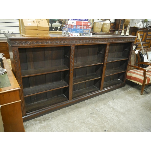 500 - LARGE VICTORIAN OAK FLOOR BOOKCASE