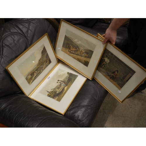 510 - 4 GILT FRAMED PRINTS