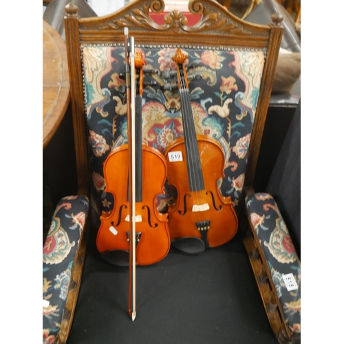 519 - 2 SMALL VIOLINS