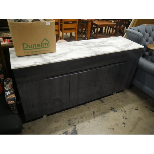 520 - MARBLE TOP SIDEBOARD