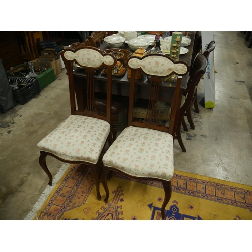 552 - PAIR OF EDWARDIAN SIDE CHAIRS