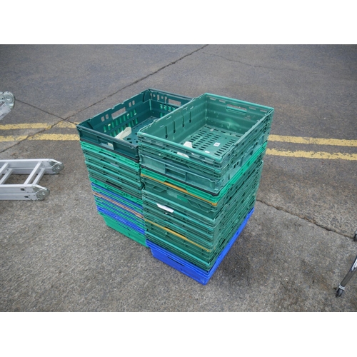 56 - LOT OF STORAGE CRATES