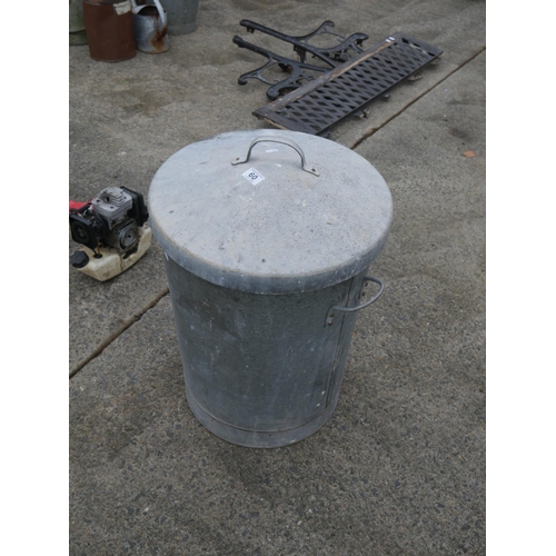 60 - GALVANISED BIN