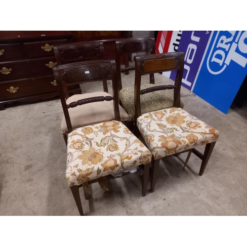 610 - 4 GEORGIAN DINING CHAIRS