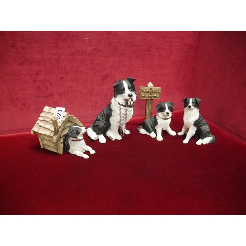 623 - LOT OF COLLIE DOG ORNAMENTS